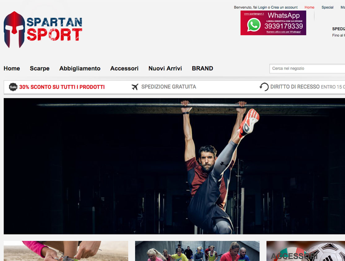 Sito E-Commerce Spartan Sport